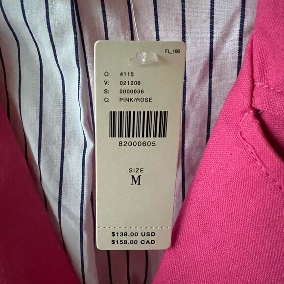 NWT Doland for Anthropologie Women's Pink Cropped Biker Jacket - size Medium - Picture 5 of 12